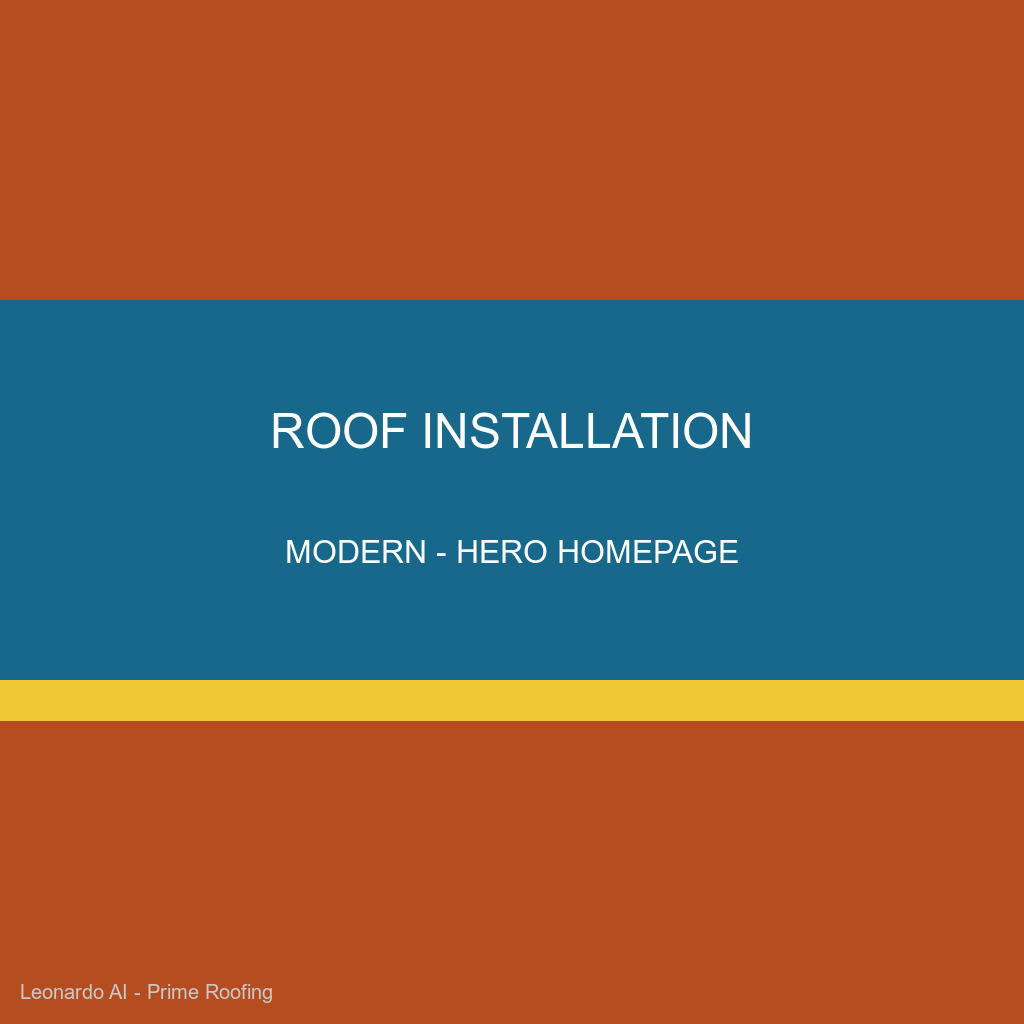 Professional roof installation services