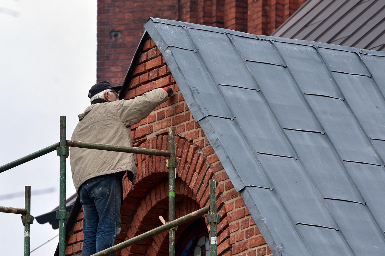Professional roof repair portfolio example with completed work